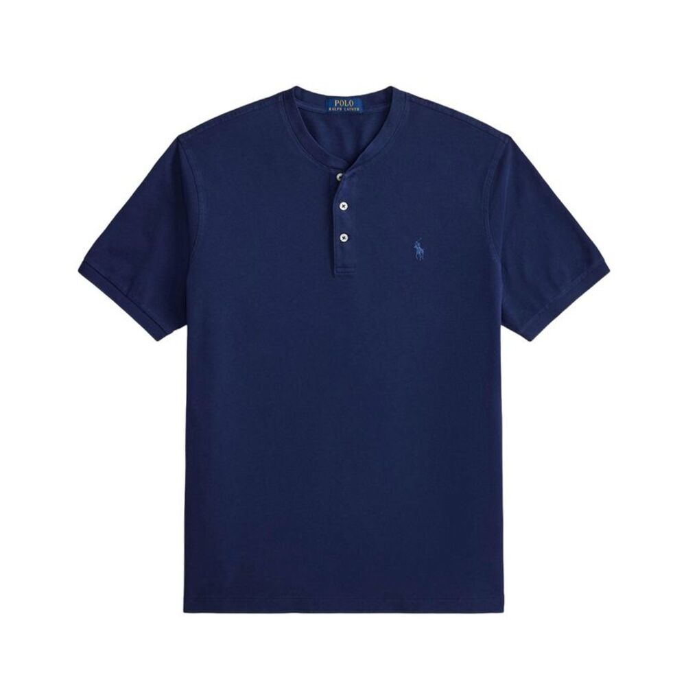 Polo Ralph Lauren Mens Featherweight Mesh Henley Shirt Large Dark Cobalt - NWT